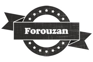 Forouzan grunge logo