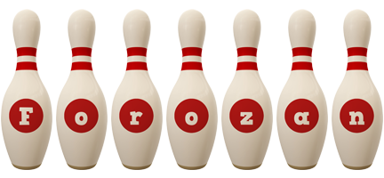 Forozan bowling-pin logo