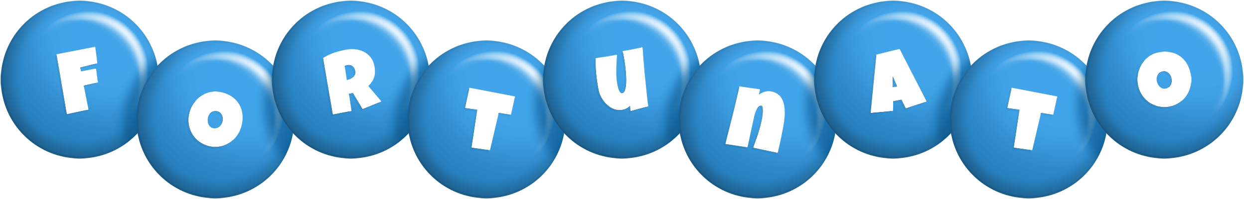 Fortunato candy-blue logo