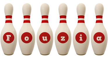 Fouzia bowling-pin logo