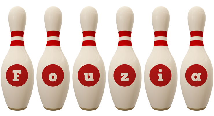 Fouzia bowling-pin logo