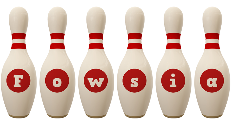 Fowsia bowling-pin logo