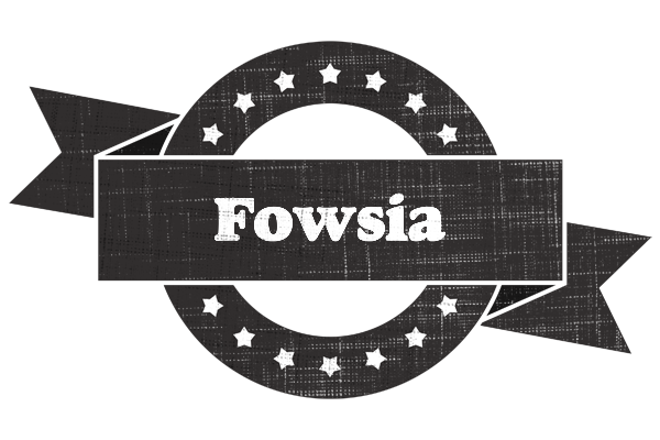 Fowsia grunge logo