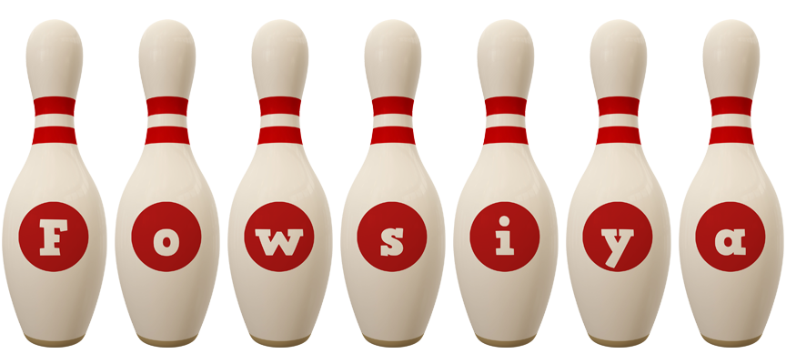 Fowsiya bowling-pin logo