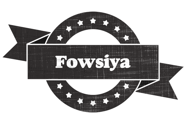 Fowsiya grunge logo