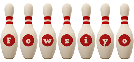 Fowsiyo bowling-pin logo