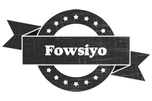 Fowsiyo grunge logo