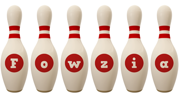 Fowzia bowling-pin logo