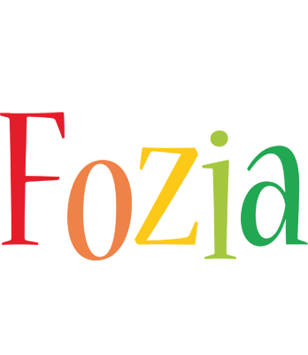 Fozia birthday logo