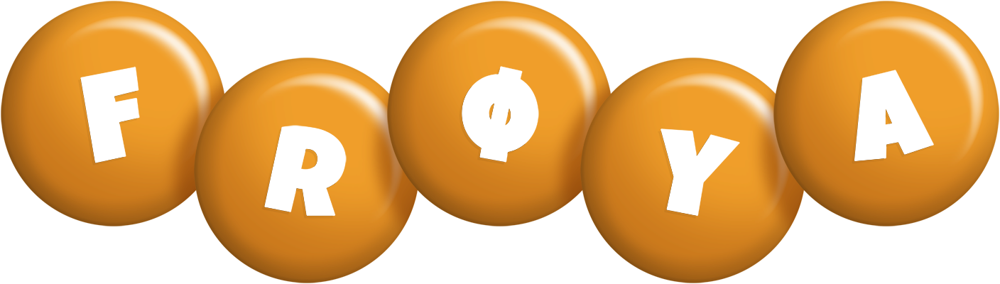 Frøya candy-orange logo