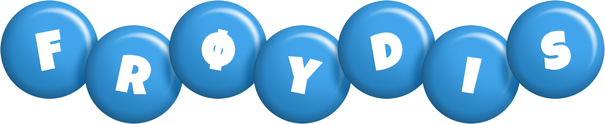 Frøydis candy-blue logo