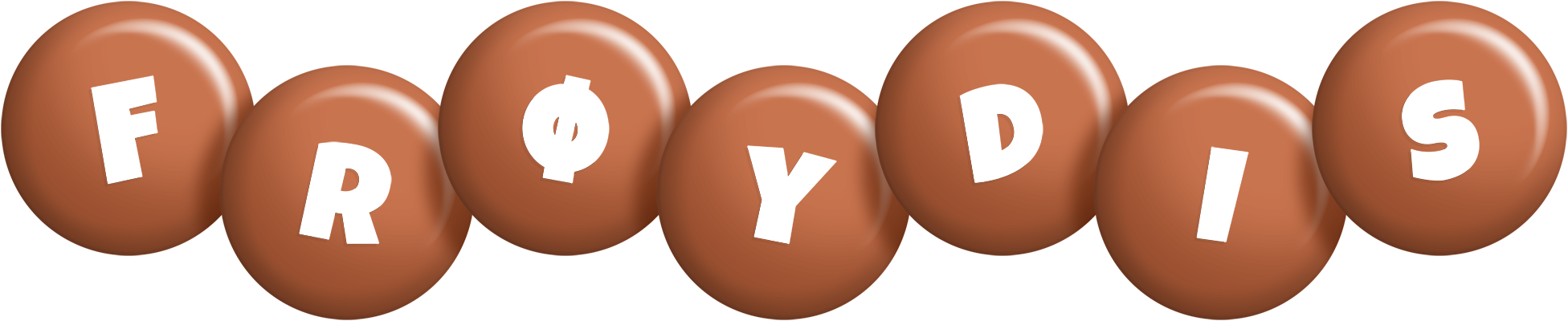 Frøydis candy-brown logo
