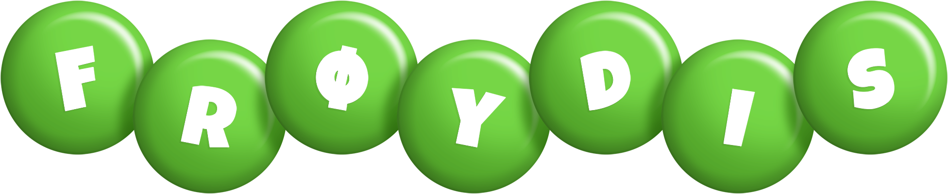 Frøydis candy-green logo