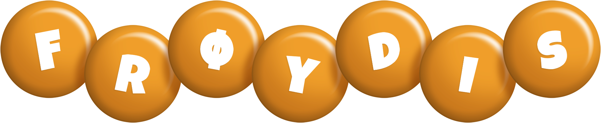 Frøydis candy-orange logo