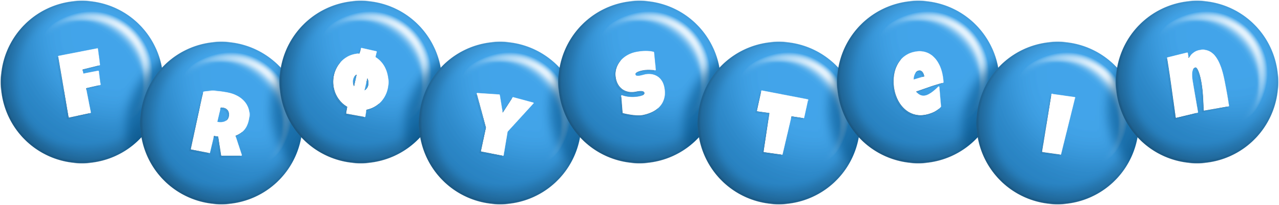 Frøystein candy-blue logo