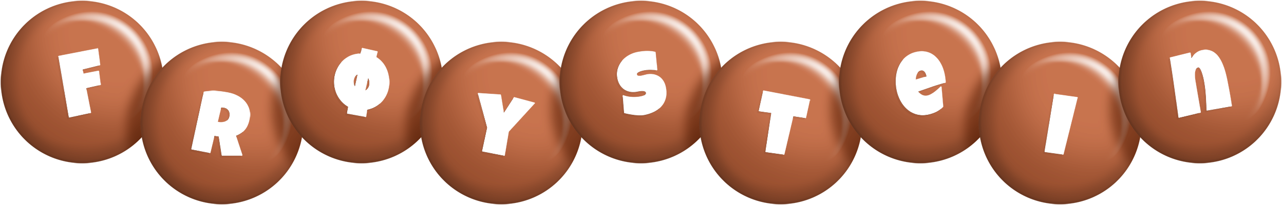 Frøystein candy-brown logo