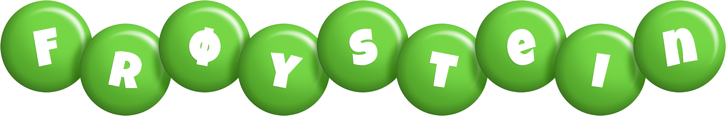 Frøystein candy-green logo