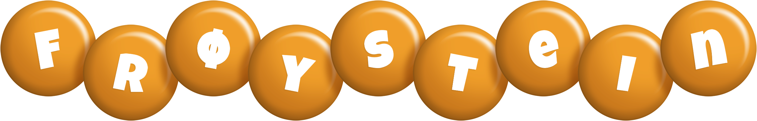 Frøystein candy-orange logo