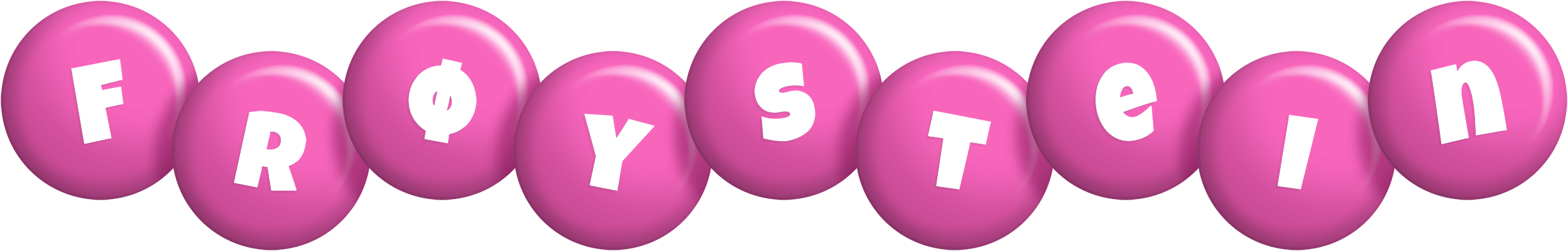 Frøystein candy-pink logo