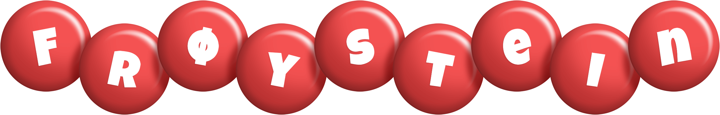 Frøystein candy-red logo