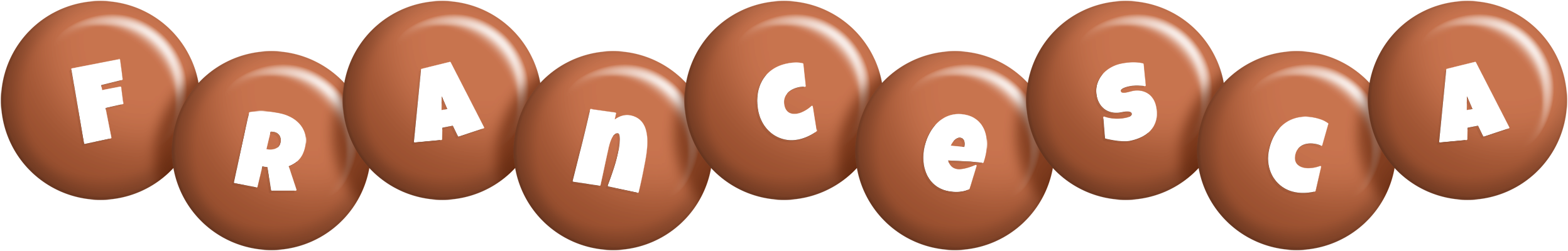 Francesca candy-brown logo