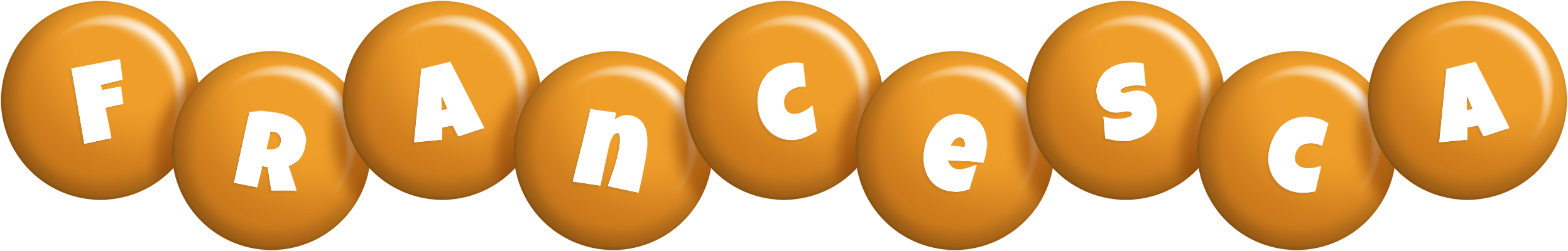 Francesca candy-orange logo