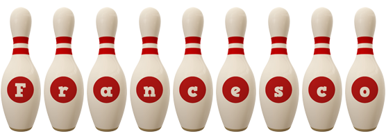 Francesco bowling-pin logo