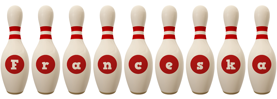 Franceska bowling-pin logo