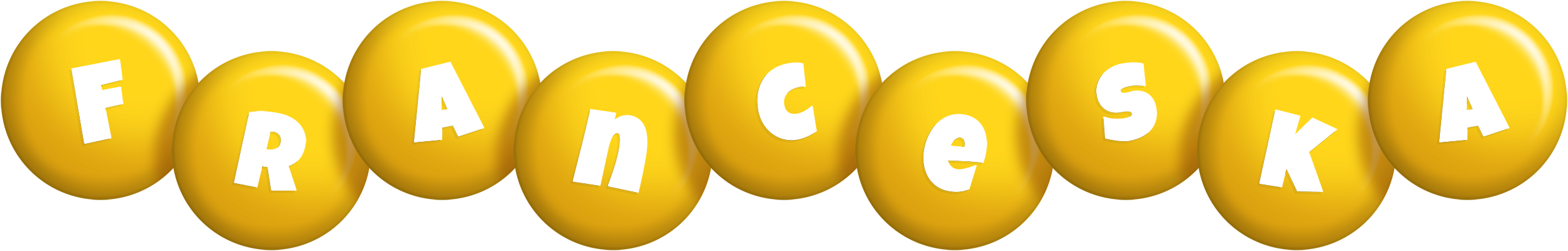 Franceska candy-yellow logo