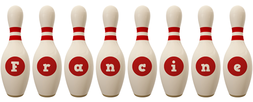 Francine bowling-pin logo