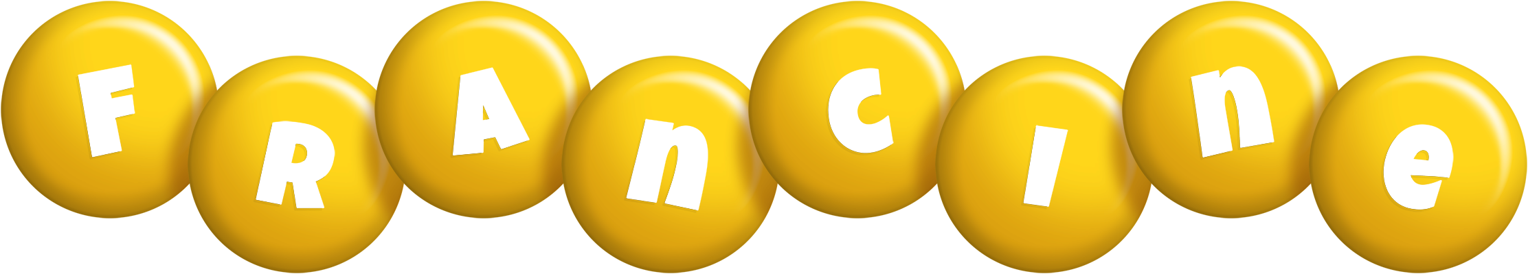 Francine candy-yellow logo