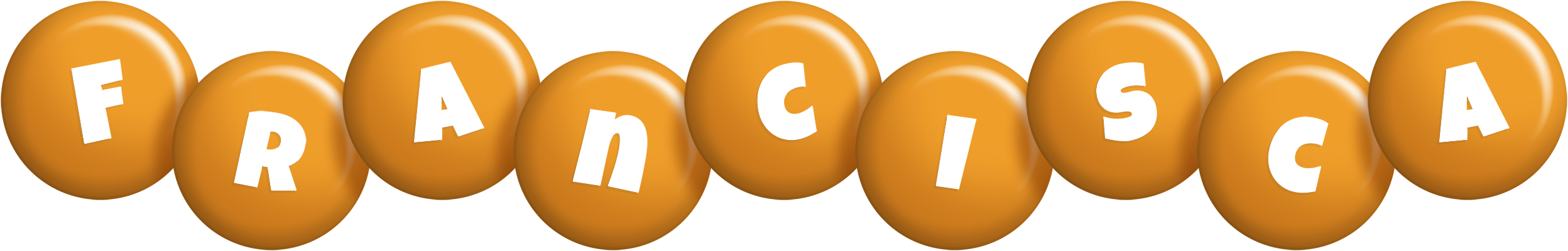 Francisca candy-orange logo