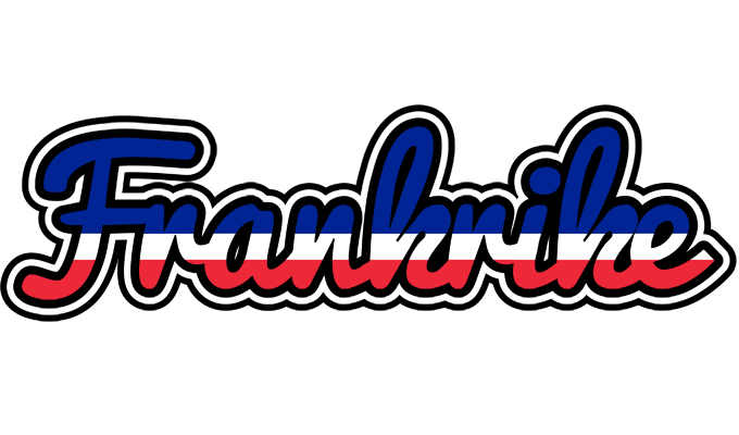 FRANKRIKE logo effect. Colorful text effects in various flavors. Customize your own text here: https://www.textgiraffe.com/logos/france/