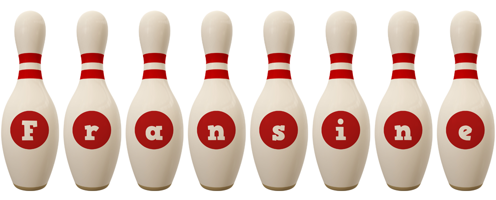 Fransine bowling-pin logo