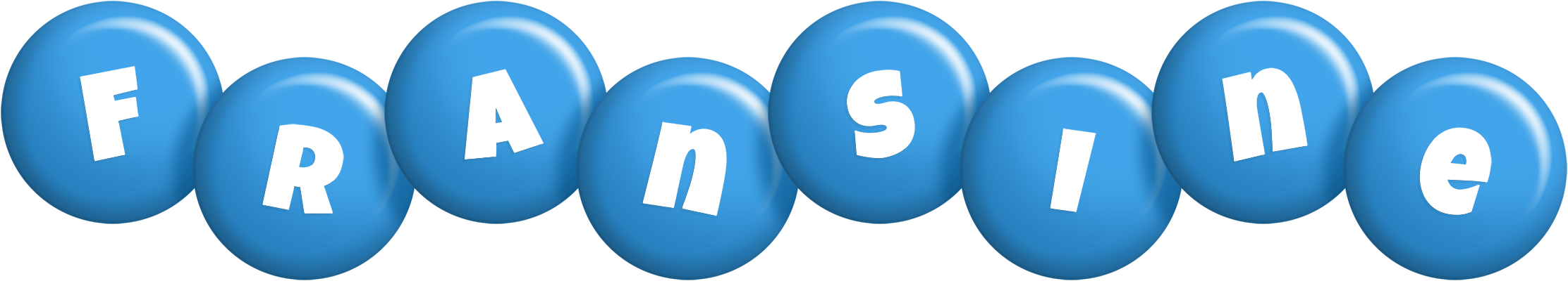 Fransine candy-blue logo