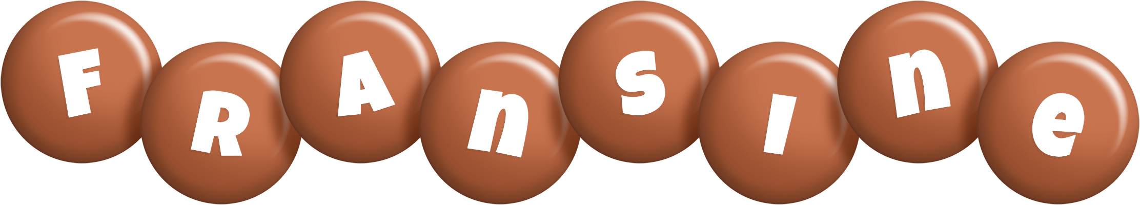 Fransine candy-brown logo