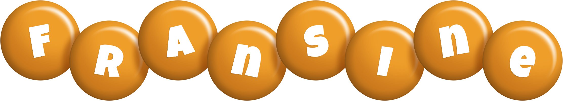 Fransine candy-orange logo