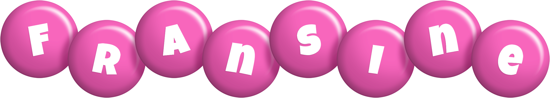 Fransine candy-pink logo