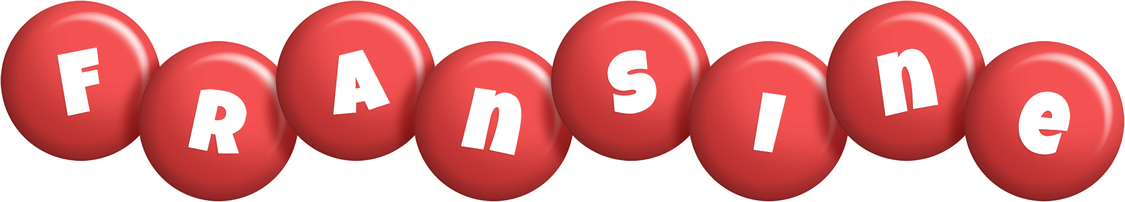 Fransine candy-red logo