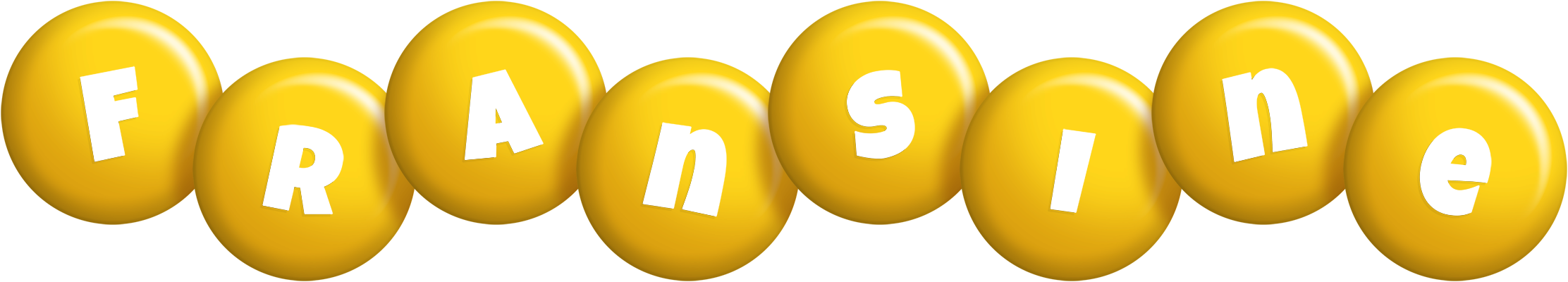 Fransine candy-yellow logo