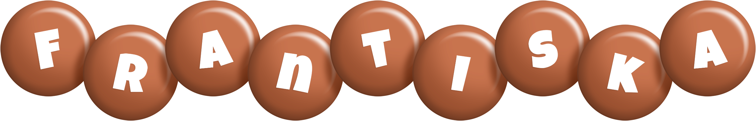 Frantiska candy-brown logo