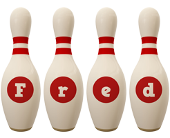 Fred bowling-pin logo