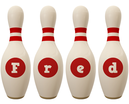 Fred bowling-pin logo