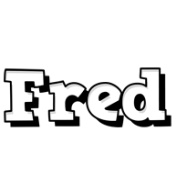 Fred snowing logo