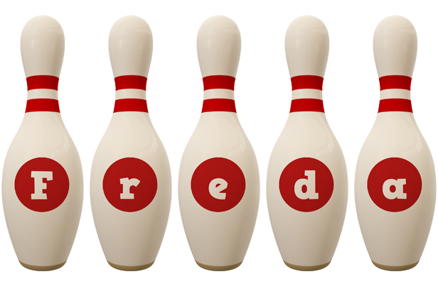 Freda bowling-pin logo