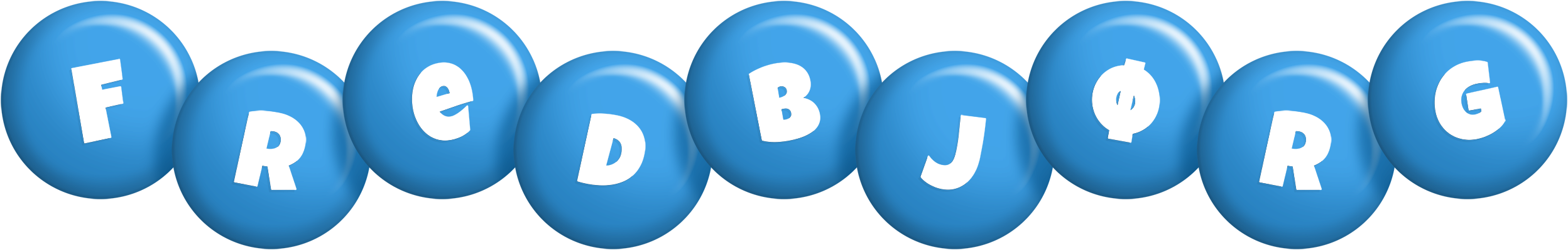 Fredbjørg candy-blue logo