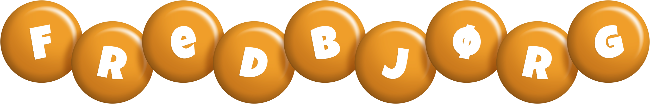 Fredbjørg candy-orange logo