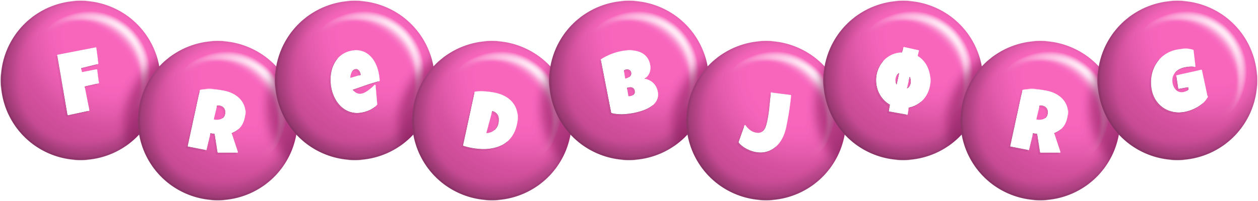 Fredbjørg candy-pink logo