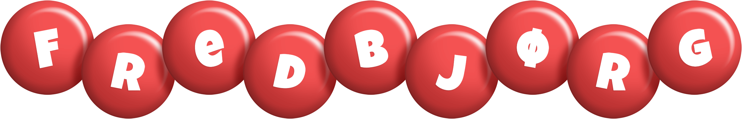 Fredbjørg candy-red logo