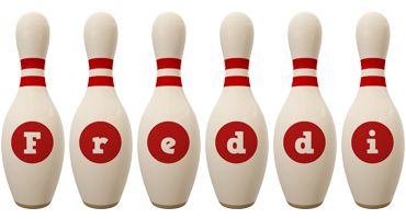 Freddi bowling-pin logo